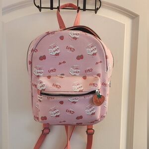Strawberry Milk Kids Backpack - Pink